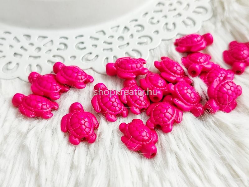 Pink szintetikus howlit tekns kztes gyngy kb. 2cm