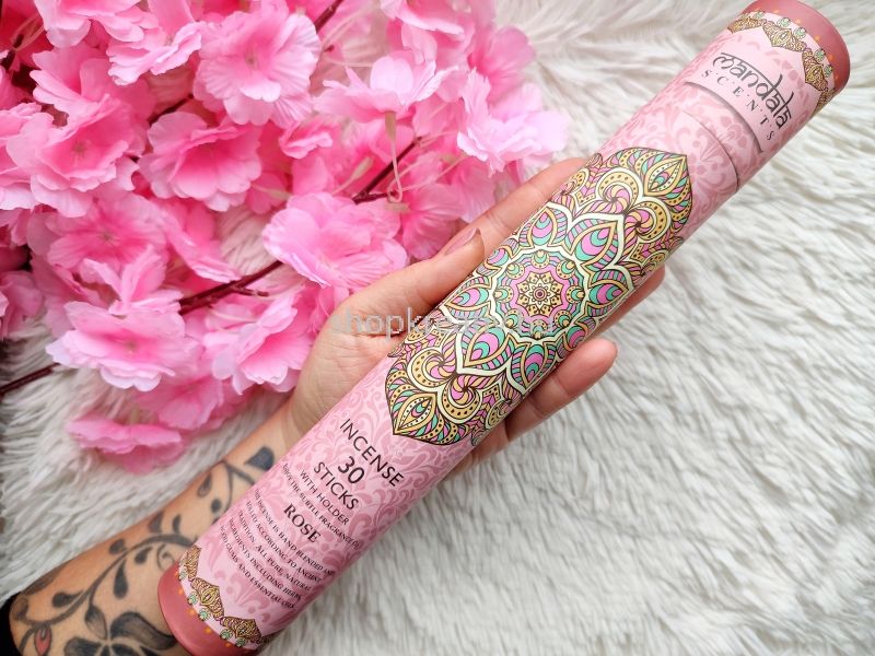 MANDALA Rose / Rzsa Fstl hengeres ajndkdoboz tartval