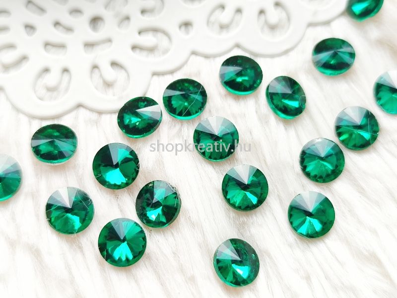 Zld rivoli cabochon kpos htlappal 8mm
