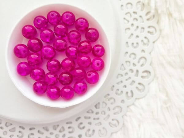  Magenta roppantott veggyngy 8mm (20db/csomag)