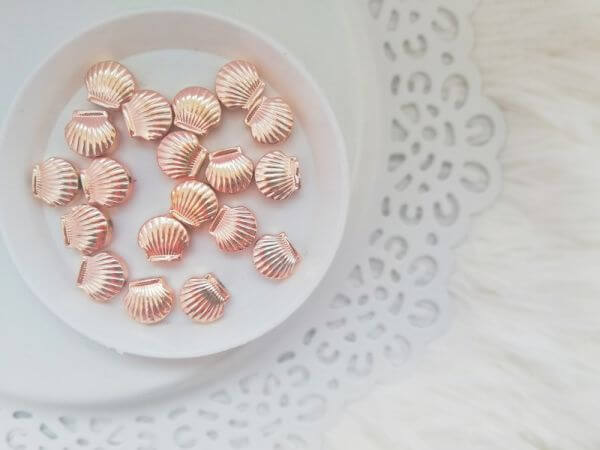  Rose gold hematit kagyl svnygyngy kztes  9mm