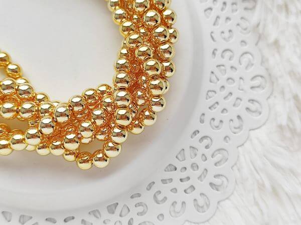  Arany hematit svnygyngy 6mm (AAA minsg)-10db/csomag