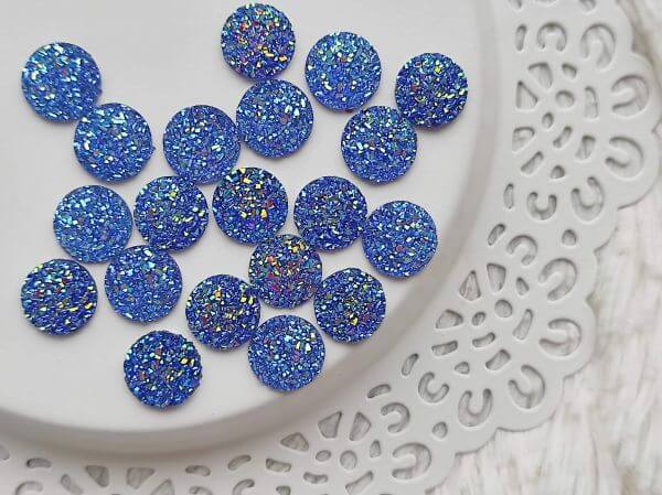  Sttkk AB csillog manyag cabochon 12mm