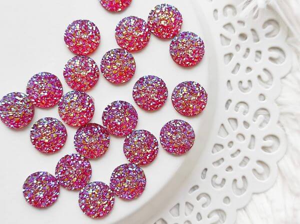  Bord AB csillogs cabochon 12mm