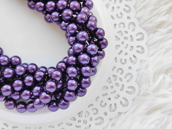  Violet igazgyngy utnzat 8mm (10db/csomag)
