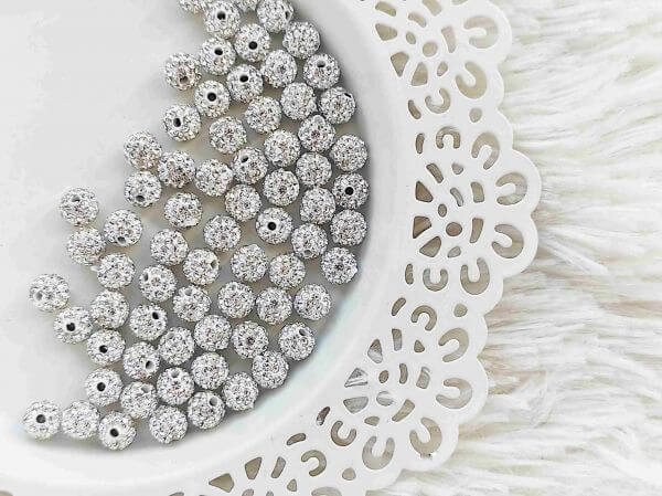  Fehr shamballa gyngy 8mm - extra