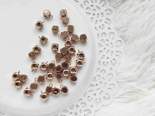  Vilgos rose gold 304 rozsdamentes acl medltart 9x6mm