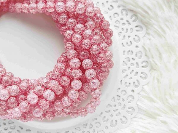  Mlyva roppantott hegyikristly szintetikus svnygyngy 8mm