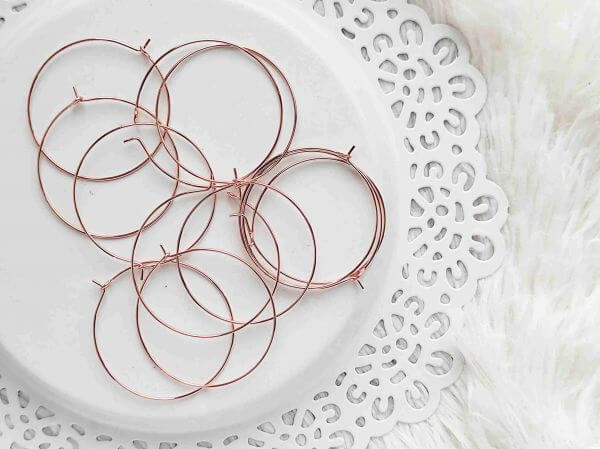  Rose gold karika flbevalalap 35mm (1 pr)