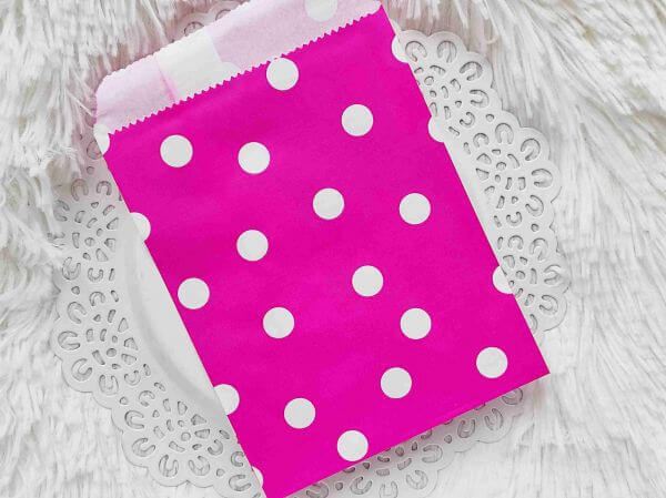  Pink pttys paprtasak 10x15cm - kis mret