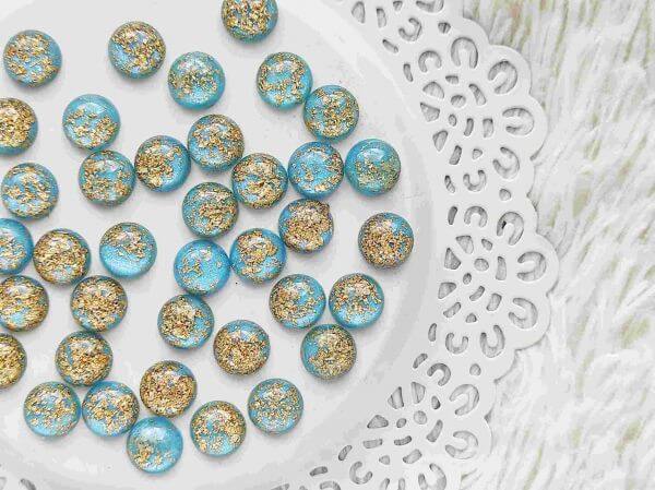  gkk aranyozott csillog cabochon 12mm