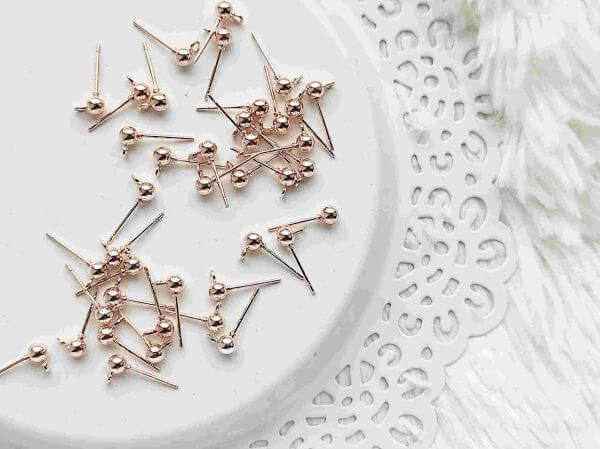  Rose gold bedugs flbeval alap hurokkal + stropper (3 pr)