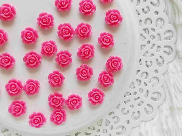  Pink rzsa cabochon 10mm