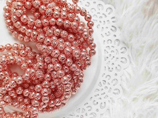  Rose gold festett lvak svnygyngy 6-7mm (db/csomag)