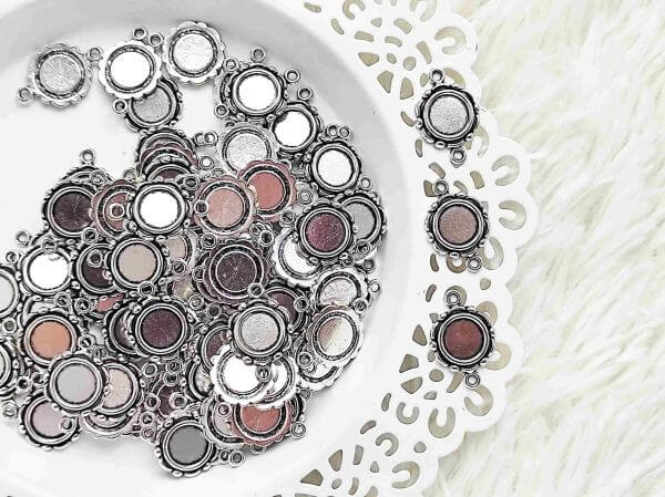  Ezst mints cabochon sszekt alap  - 🎀 10mm