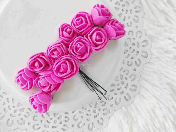  Pink habrzsa kb. 3cm (12db/csomag)