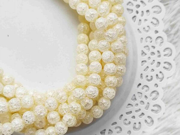  Vanlia roppantott hegyikristly szintetikus svnygyngy 8mm