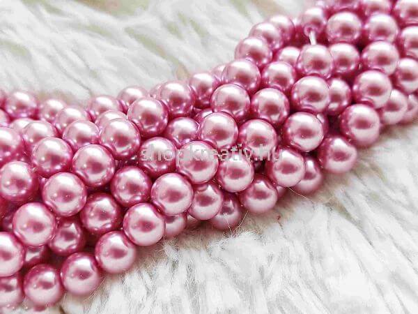  Pink igazgyngy utnzat 8mm (10db/csomag)