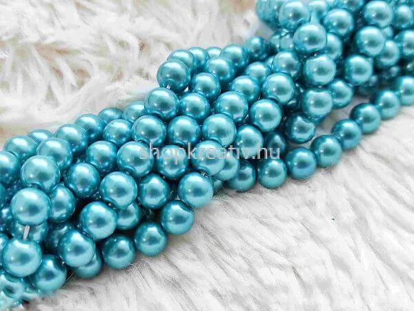  Turquoise igazgyngy utnzat 8mm (10db/csomag)