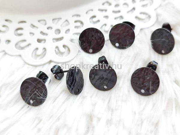  Rozsdamentes acl fekete flbevalalap sszekt lyukkal 12mm (2pr)
