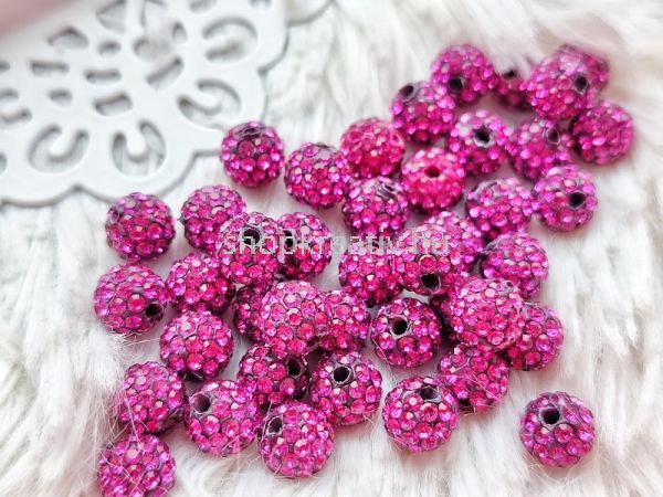  Magenta shamballa gyngy 8mm
