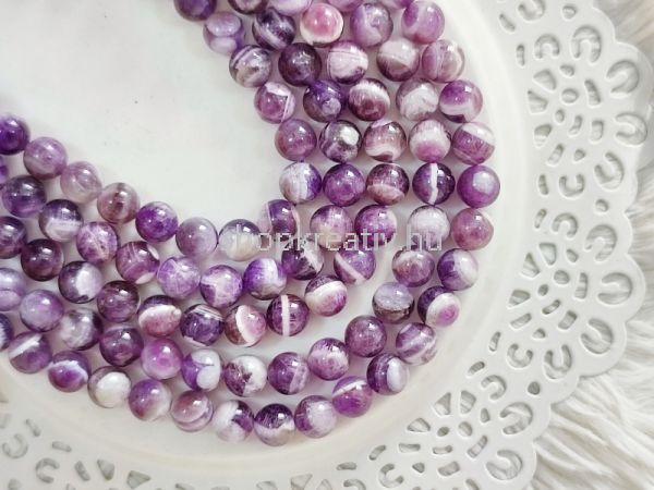  Chevron ametiszt svnygyngy 8mm