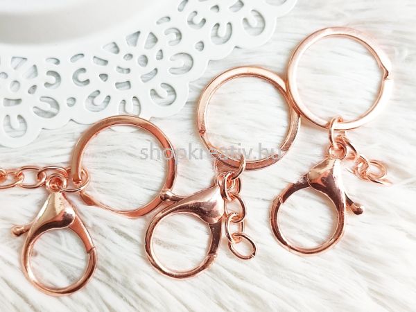  Rose gold kulcstart + karabiner + lnc