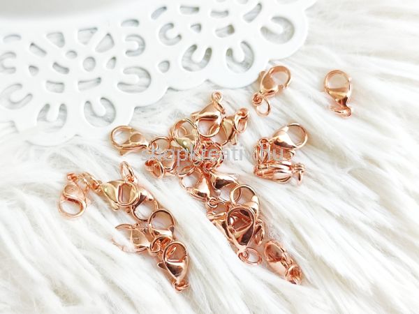  Rozsdamentes acl rose gold delfinkapocs karikval 12mm