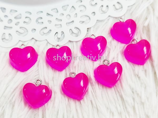  Pink akril szv medl 16x9mm