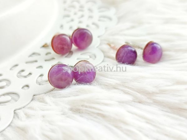  Ametiszt cabochon flbeval 8mm