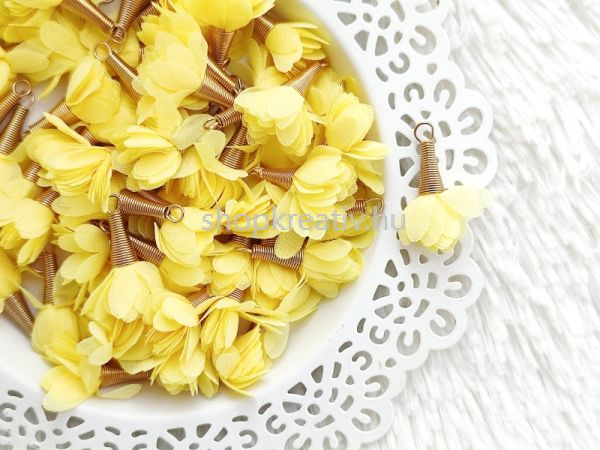  Srga organza virg bojt arany cscsos kupakkal kb. 4cm