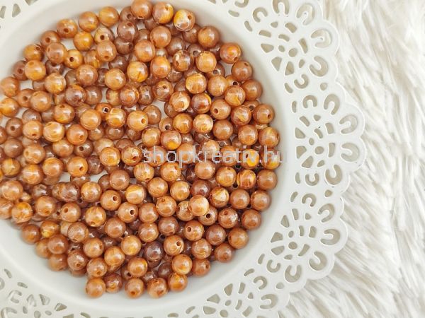  Tigrisszem szn svny stlus akrilgyngy 8mm (20db/csomag)