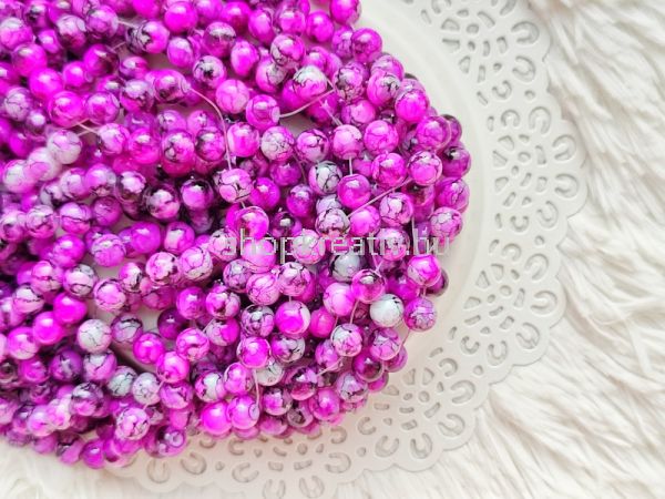  Pink-fekete roppantott acht stlus veggyngy (20db/csomag)