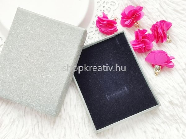  Natr szrke keskeny dszdoboz 9x7cm