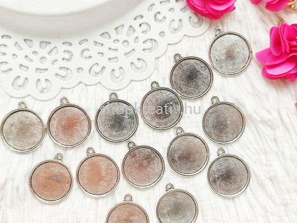  Ezst cabochon medl alap - 🎀 18mm