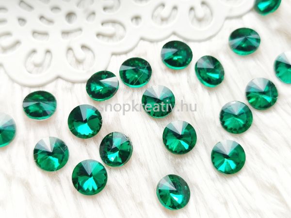  Zld rivoli cabochon kpos htlappal 8mm