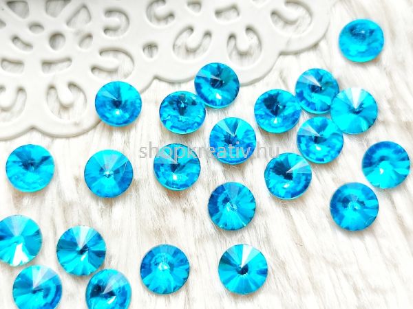  Trkiz rivoli cabochon kpos htlappal 8mm