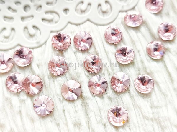  Rzsaszn rivoli cabochon kpos htlappal 8mm