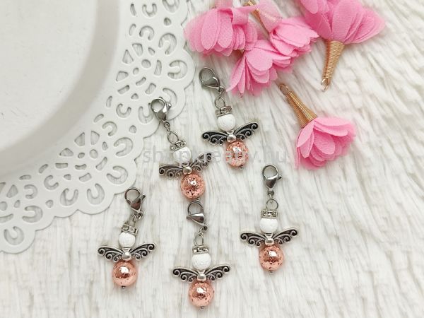  Rose gold-fehr lvak svny angyal medl delfinkapoccsal kb. 4cm