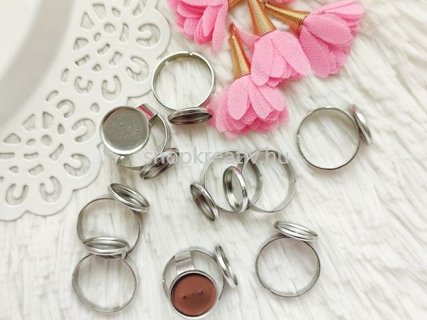  Rozsdamentes acl cabochon gyralap - 🎀 12mm (2 dbcsom.)