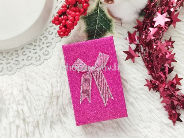  Pink masnis csillog dszdoboz 8x5cm
